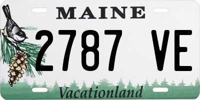 ME license plate 2787VE