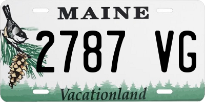 ME license plate 2787VG