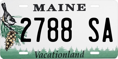 ME license plate 2788SA