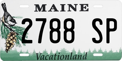 ME license plate 2788SP