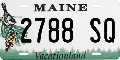 ME license plate 2788SQ