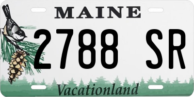 ME license plate 2788SR