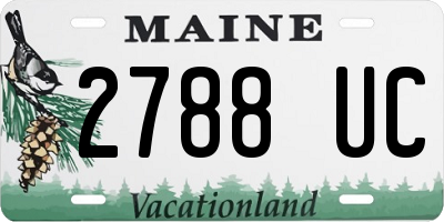 ME license plate 2788UC