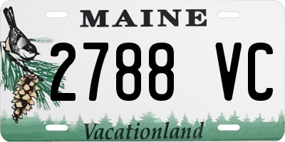 ME license plate 2788VC