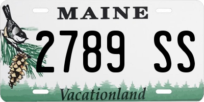 ME license plate 2789SS