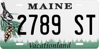ME license plate 2789ST