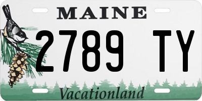 ME license plate 2789TY