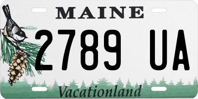 ME license plate 2789UA