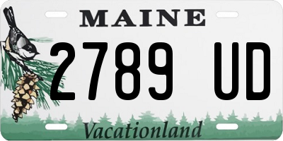 ME license plate 2789UD