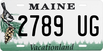 ME license plate 2789UG
