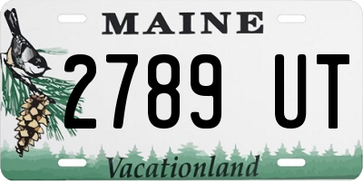 ME license plate 2789UT