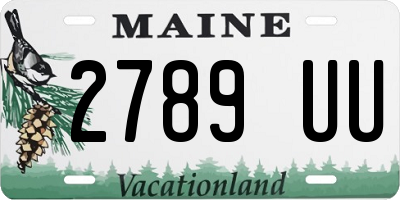 ME license plate 2789UU