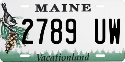 ME license plate 2789UW