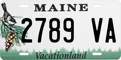 ME license plate 2789VA