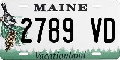 ME license plate 2789VD