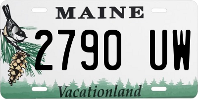 ME license plate 2790UW