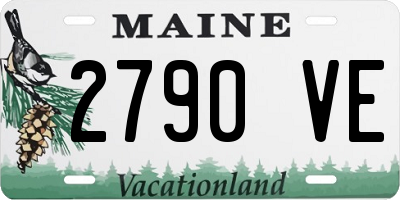 ME license plate 2790VE