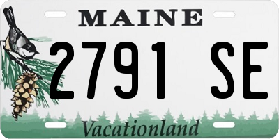 ME license plate 2791SE