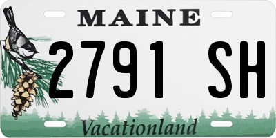 ME license plate 2791SH