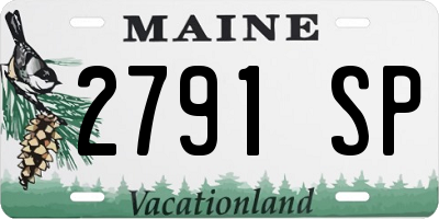 ME license plate 2791SP