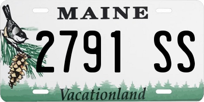 ME license plate 2791SS