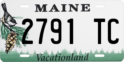ME license plate 2791TC