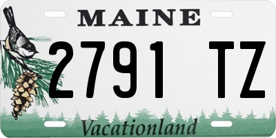 ME license plate 2791TZ