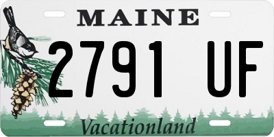 ME license plate 2791UF