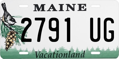 ME license plate 2791UG