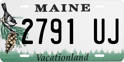 ME license plate 2791UJ