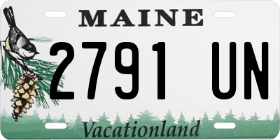 ME license plate 2791UN
