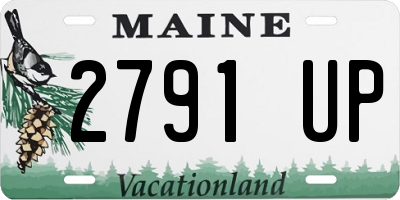 ME license plate 2791UP
