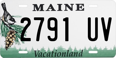 ME license plate 2791UV