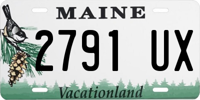 ME license plate 2791UX