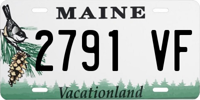 ME license plate 2791VF