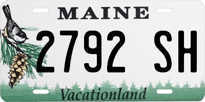ME license plate 2792SH