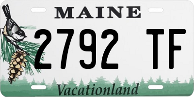 ME license plate 2792TF