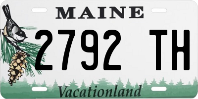 ME license plate 2792TH