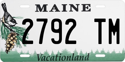 ME license plate 2792TM