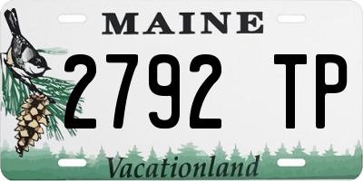ME license plate 2792TP