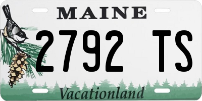 ME license plate 2792TS