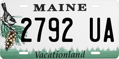 ME license plate 2792UA
