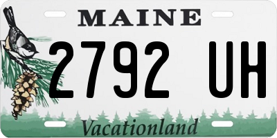 ME license plate 2792UH