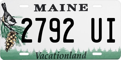ME license plate 2792UI