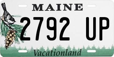 ME license plate 2792UP