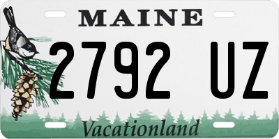 ME license plate 2792UZ