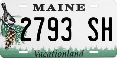 ME license plate 2793SH