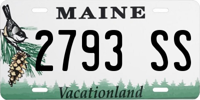 ME license plate 2793SS