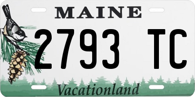 ME license plate 2793TC