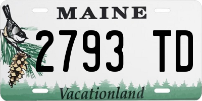 ME license plate 2793TD